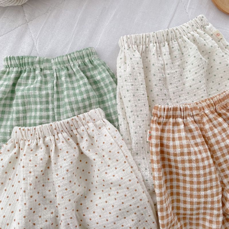 (Hàng thiết kế) Quần bom vải xô cho bé (09 màu)