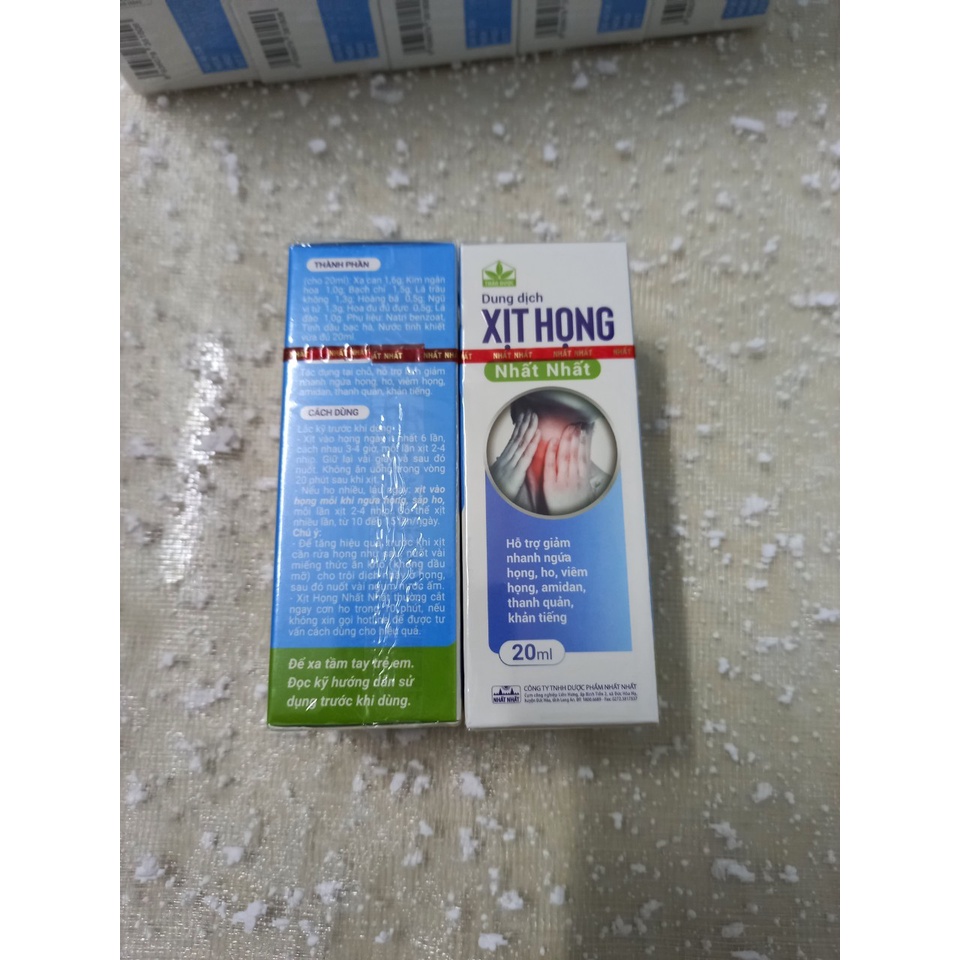Xịt họng Nhất Nhất. Hỗ trợ ho gió, ho khan, ho có đờm, viêm họng cấp và mãn tính