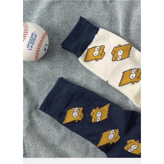 Tất Cổ Cao Nam Nữ,Vớ Cao Cổ 100% Cotton Hoạ Tiết Simpson Cực Chất,Tất Nam Nữ Cao Cấp