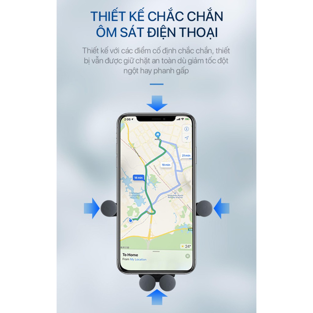 Gía Đỡ Điện Thoại Xe Ô Tô ROBOT RT-CH13 Xoay 360 Độ Linh Hoạt - HÀNG CHÍNH HÃNG