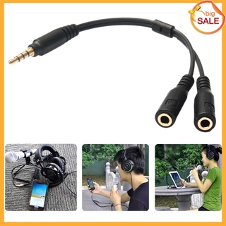 Dây cáp chia 2 cổng kết nối âm thanh tai nghe và micro siêu tiện lợi