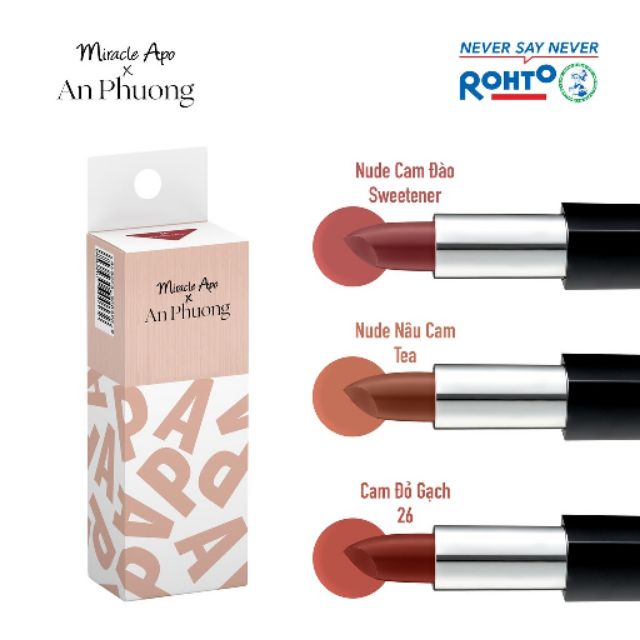 Son thỏi Miracle Apo x An Phương Holiday Collection Lipstick 4g