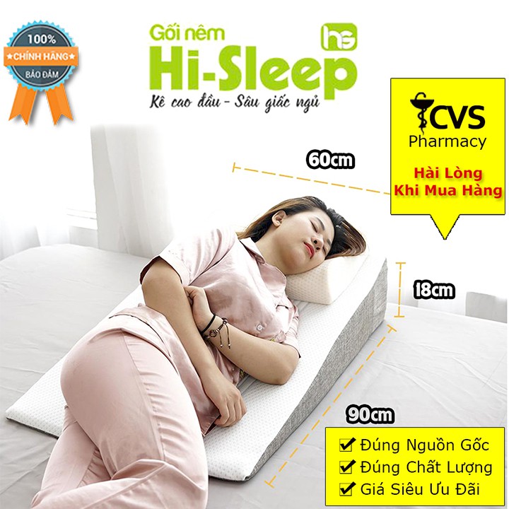 ĐỆM NẰM CHỐNG TRÀO NGƯỢC HI-SLEEP [Sản Phẩm Mới] - Chống Trào Ngược Dạ Dày Cho Người Lớn (Hàng Chính Hãng)