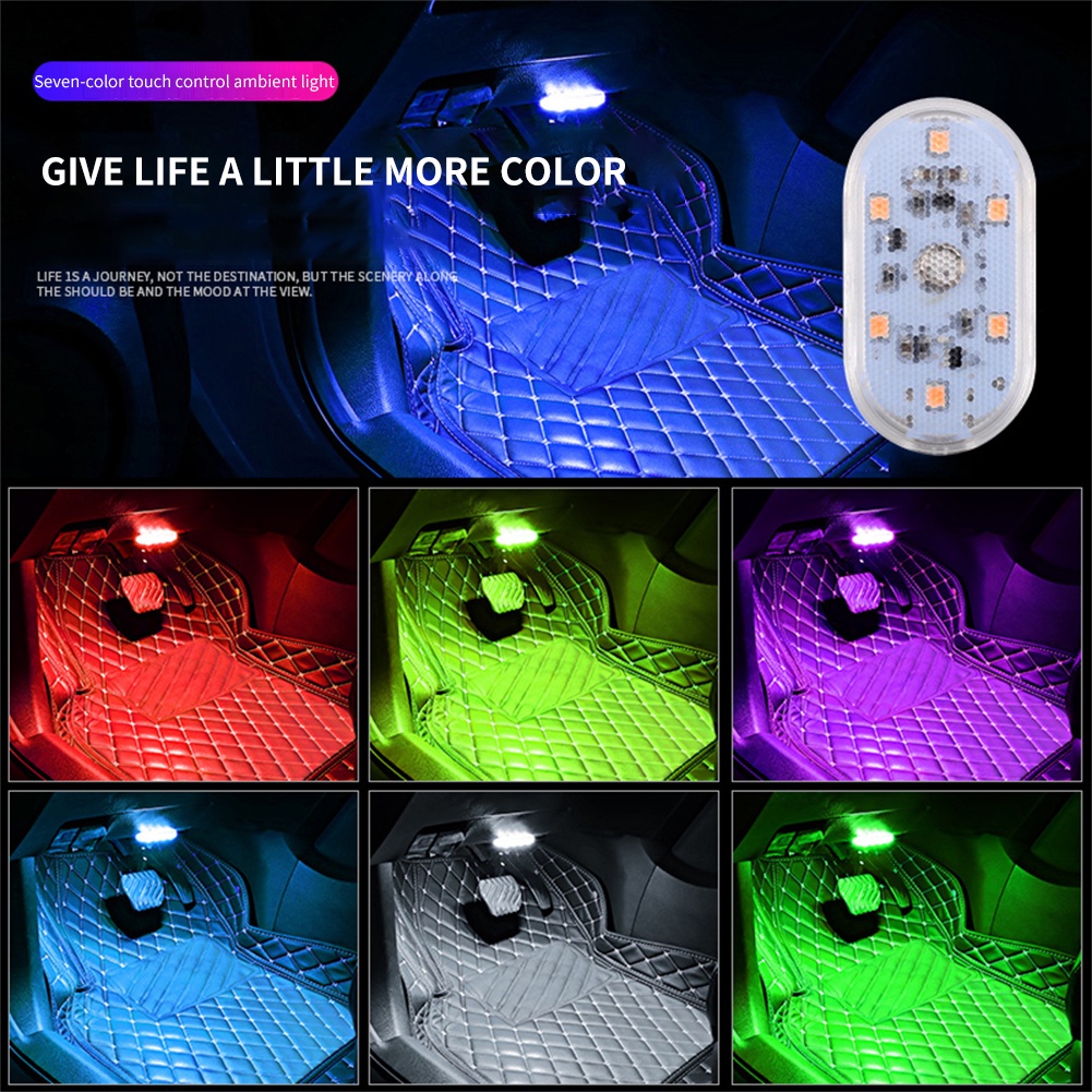 Đèn Led Xung Quanh Xe Hơi Đèn Led Mini Usb Đèn Chiếu Sáng Trong Nhà Đèn Xung Quanh Hộp Tay Vịn Đèn Cảm Ứng Công Tắc Cốp Xe Đèn Trang Trí Cửa Chân Xe Hơi