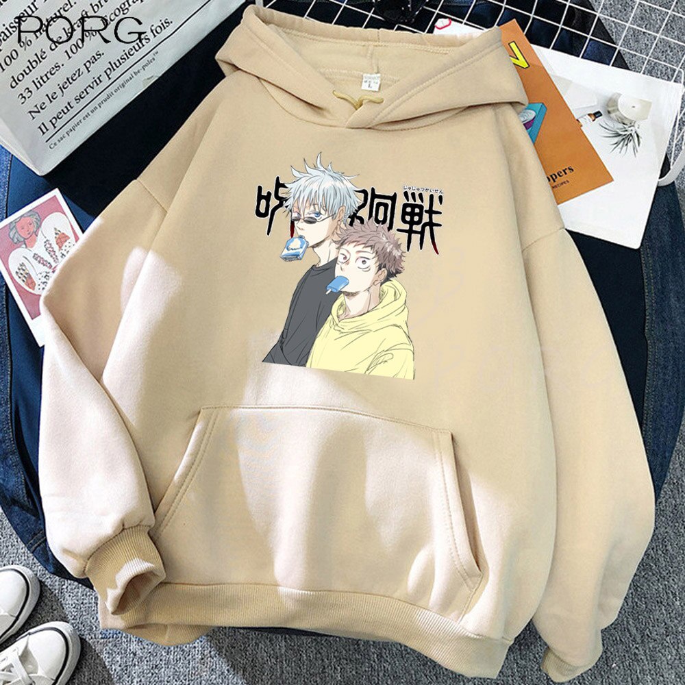 Áo Hoodie dáng rộng họa tiết Anime cá tính dành cho nam và nữ