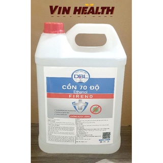 Cồn 70 độ can 5 lít / Dung dịch sát khuẩn Fireno 70 độ can 5 lít