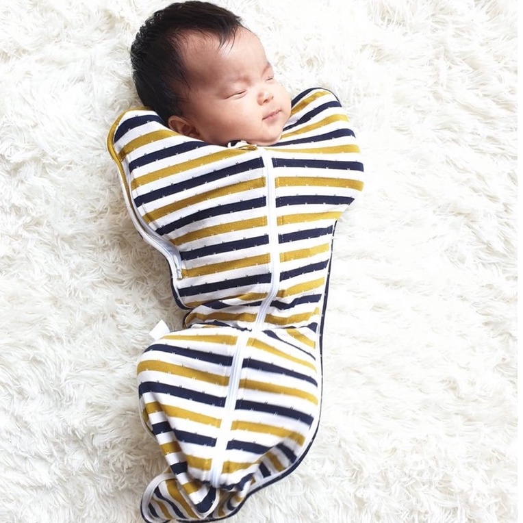 Nhộng chũn cho bé sơ sinh chất thun cotton 4 chiều, Nhộng chũn cho bé mềm mịn khóa kéo 2 chiều tiện lợi