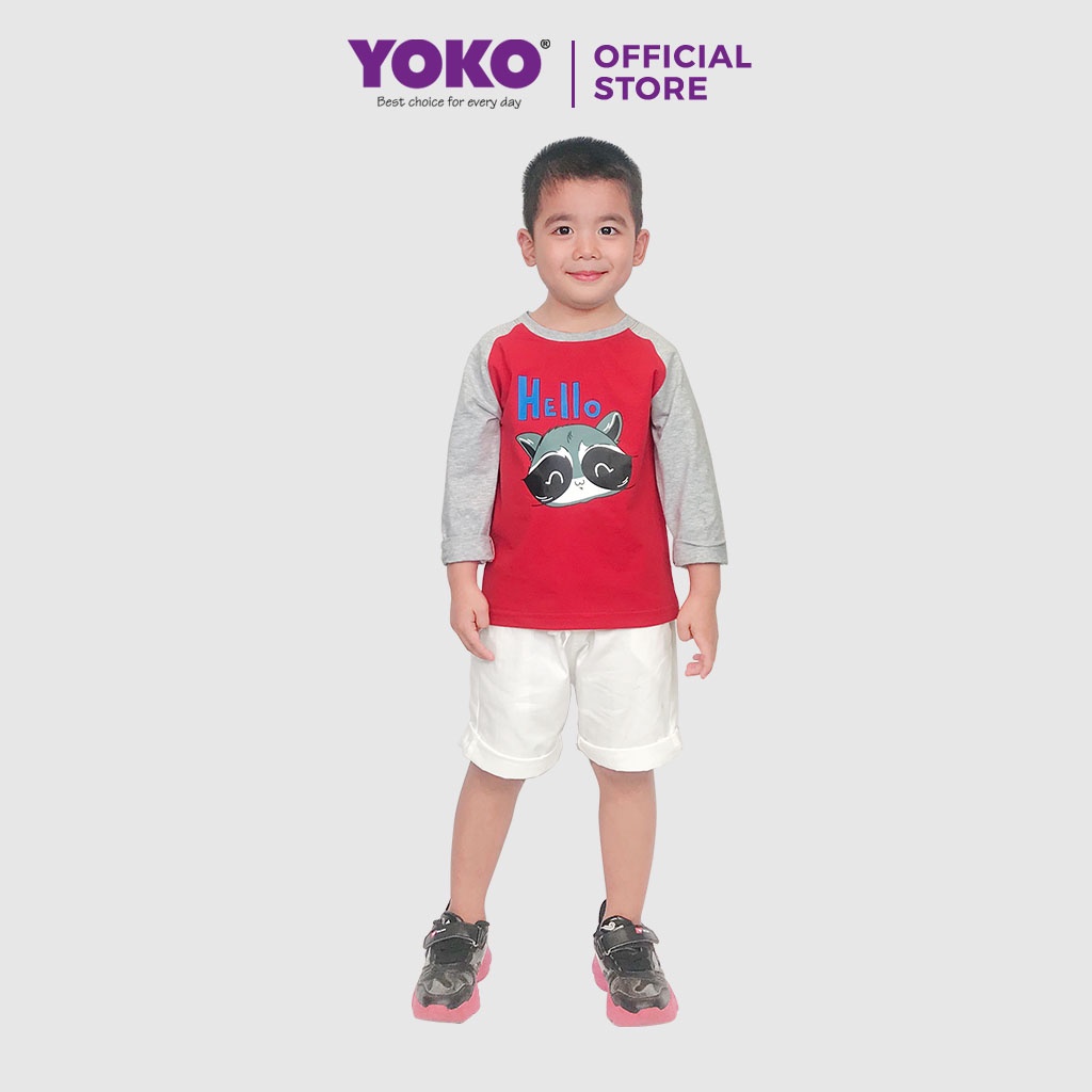 [Mã BMBAU50 giảm 7% đơn 150K] Áo Thun Tay Dài Bé Trai (1-9 Tuổi) YOKO KID’S FASHION 21349T