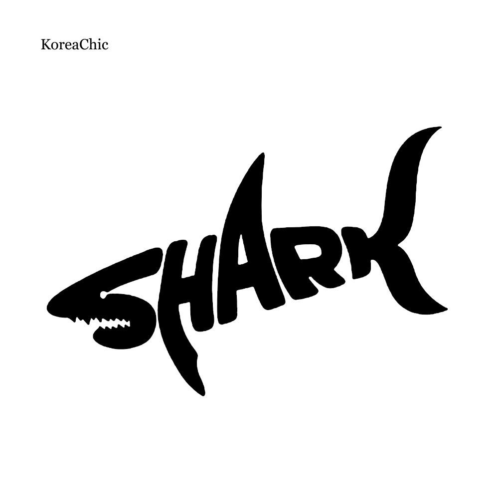 Miếng dán phản quang kiểu chữ "Shark" dán xe hơi trang trí