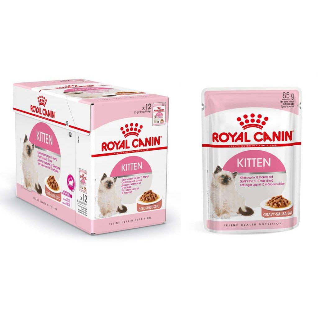 Pate cho mèo Royal Canin Kitten - Thức Ăn Ướt Cho Mèo Con Túi 85gr [12 gói]