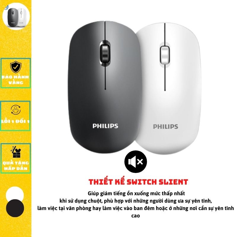 Chuột không dây máy tính gaming chính hãng Philip chuyên PC Gaming Máy tính Laptop-Hàng chính hãng bảo hành 2 năm