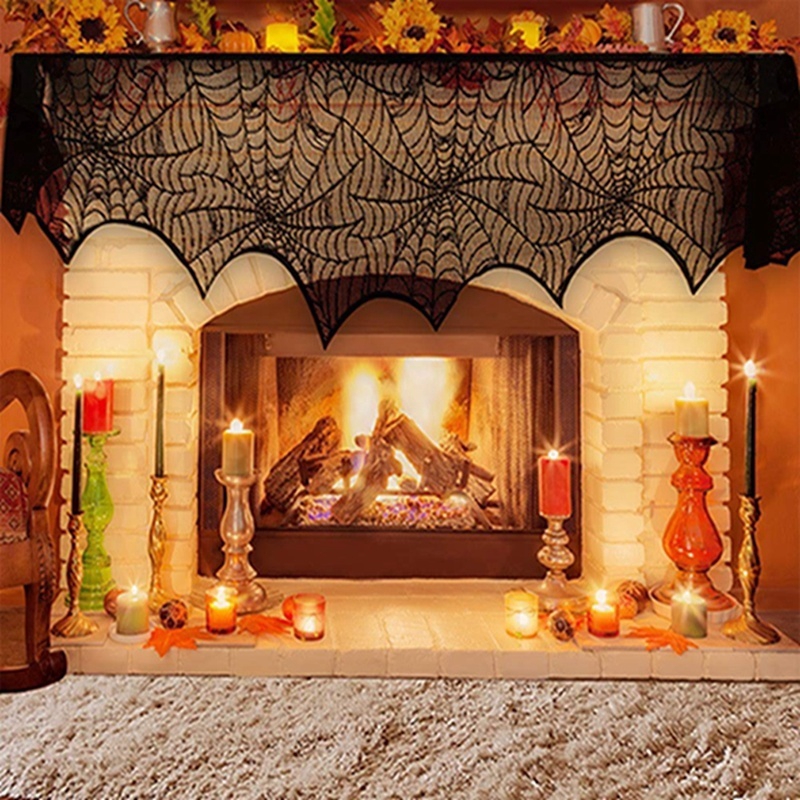 Rèm Cửa Vải Voan Họa Tiết Hình Con Dơi Halloween Độc Đáo