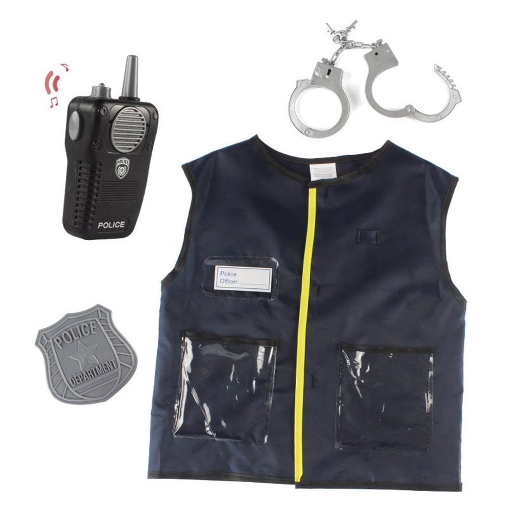 Set 4 Món Đồ Hóa Trang Cảnh Sát Cho Bé Trai lzdjhyke3