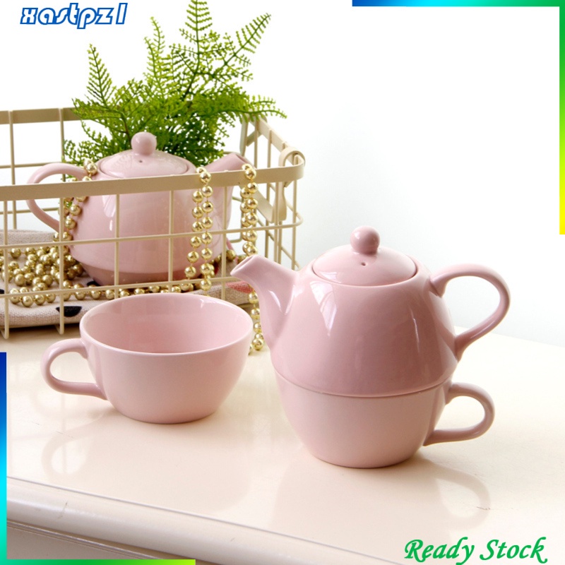 Bộ Ấm Trà Bằng Gốm Sứ 400ml & Cốc 250ml An Toàn Cho Nữ