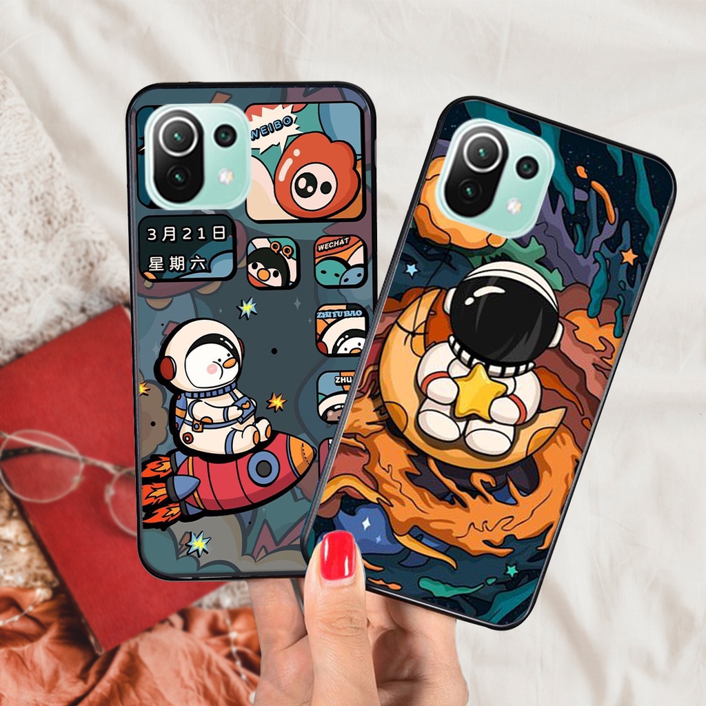 Ốp lưng Xiaomi Mi 11 5G - Mi 11 Lite 5G - Mi 11 Lite 5G NE in hình phi hành gia vũ trụ siêu dễ thương giá rẻ