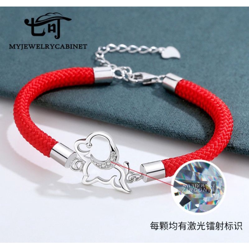 Lắc tay nam nữ cặp may mắn hình chú chó siêu xinh dễ thương bán chạy giá rẽ đẹp