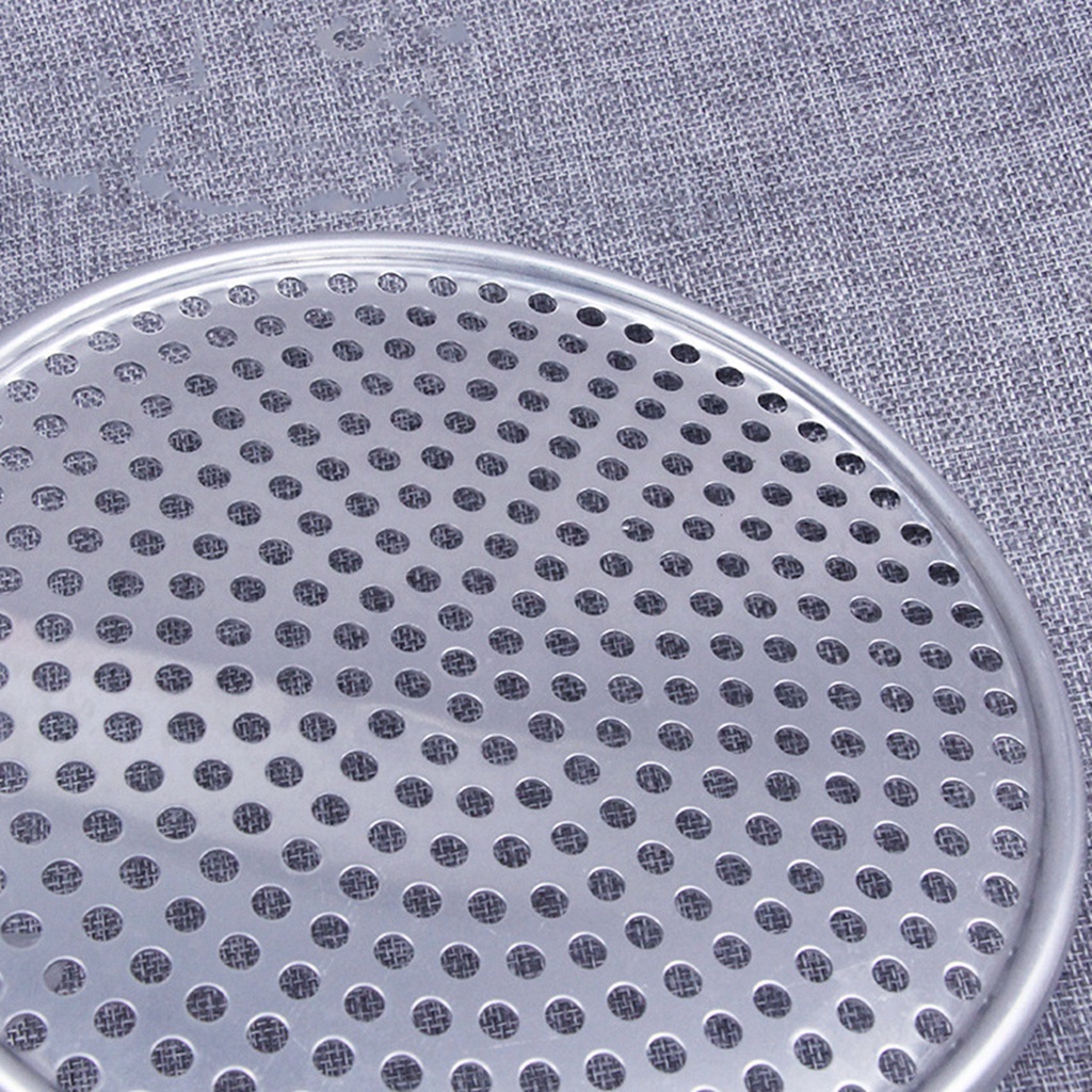 YIYU Khay nướng bánh pizza hình tròn bằng hợp kim nhôm chống dính có lỗ tiện dụng cho nhà bếp