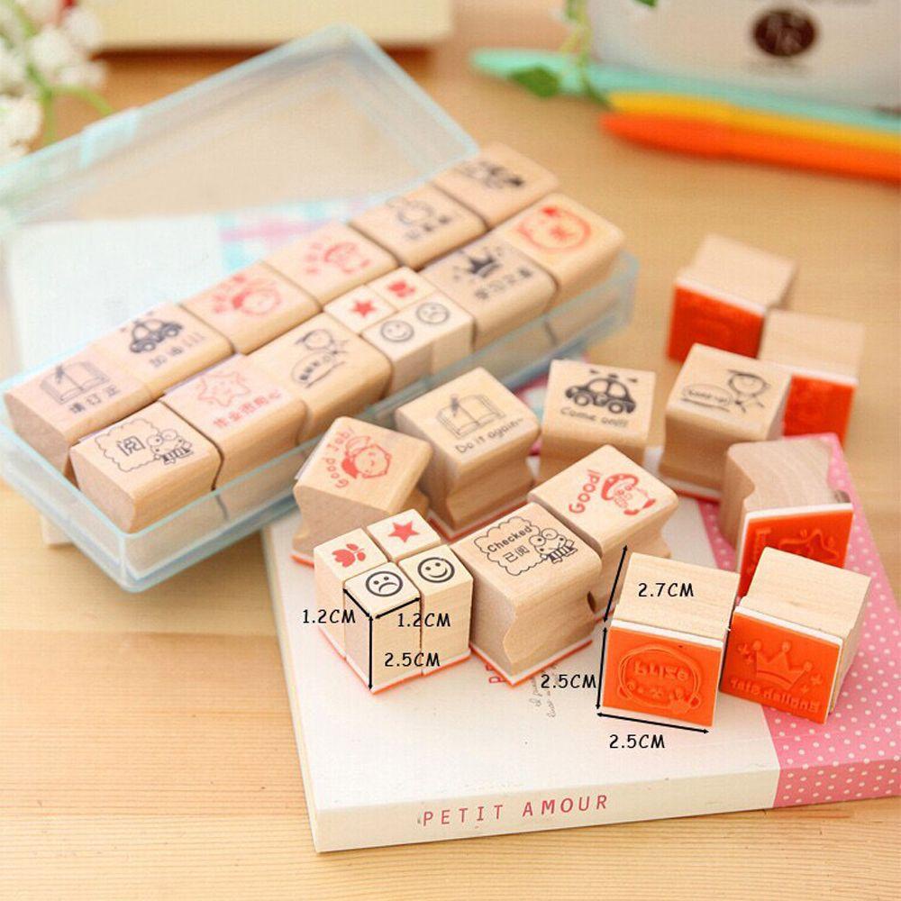 CHOOKEY Set 15 Con Dấu In Chữ Tiếng Anh Cho Bé