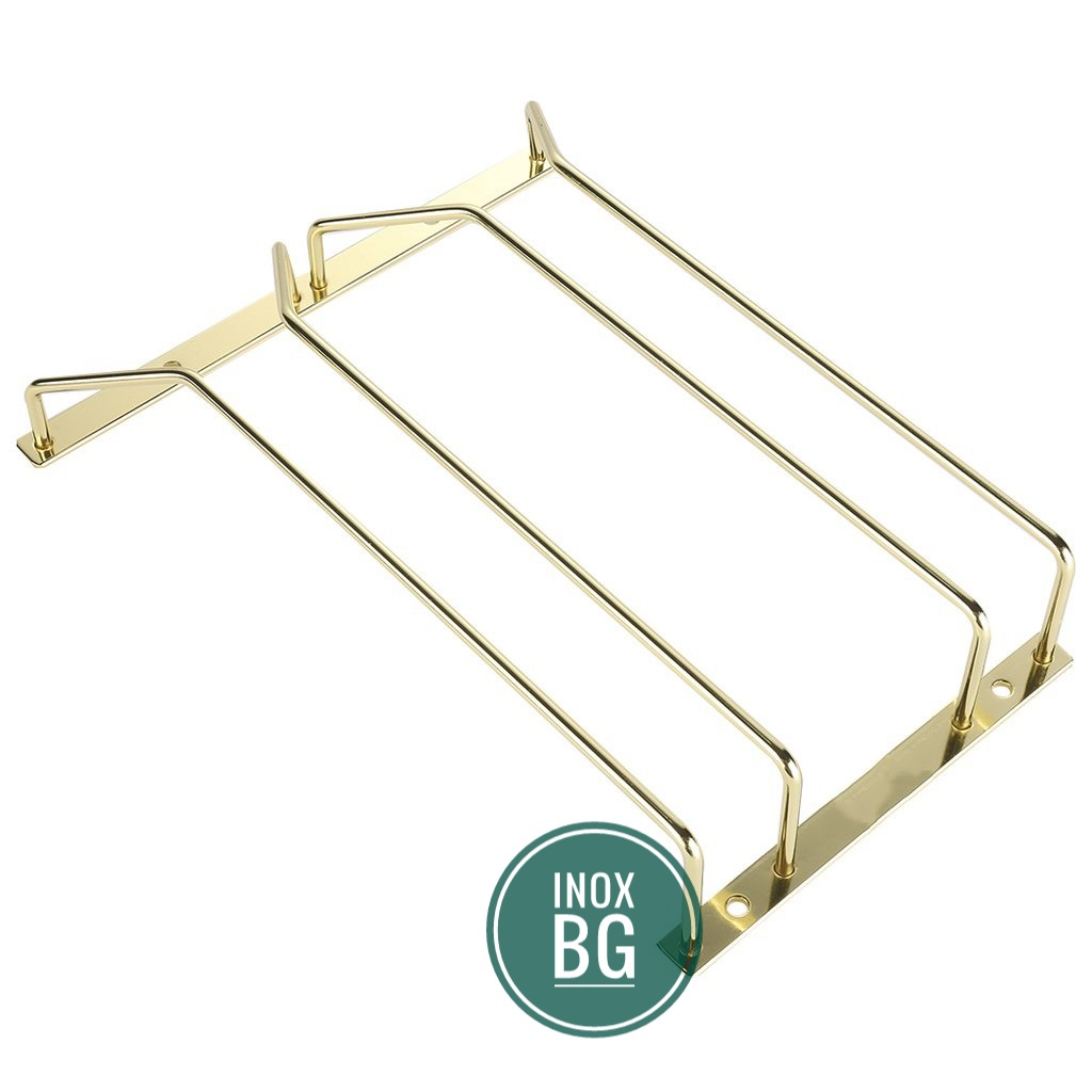 Giá treo ly, gài ly mạ vàng bóng sâu 27cm