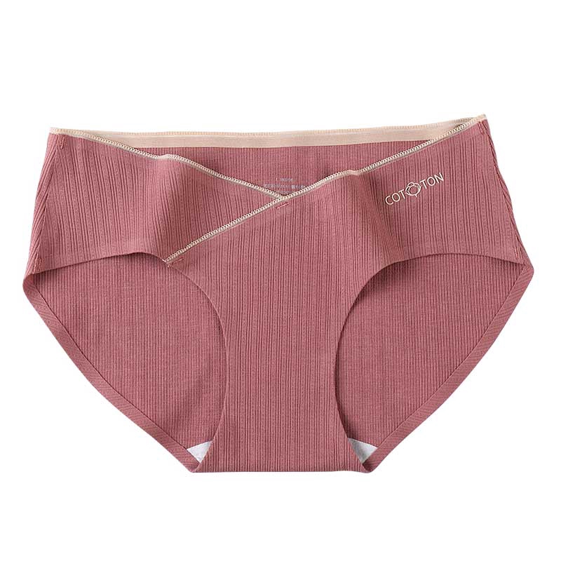 AOFEIQIKE Quần lót lụa cotton tơ tằm in kẻ sọc liền mạch thoáng khí chống vi khuẩn cỡ M-XL cho nữ