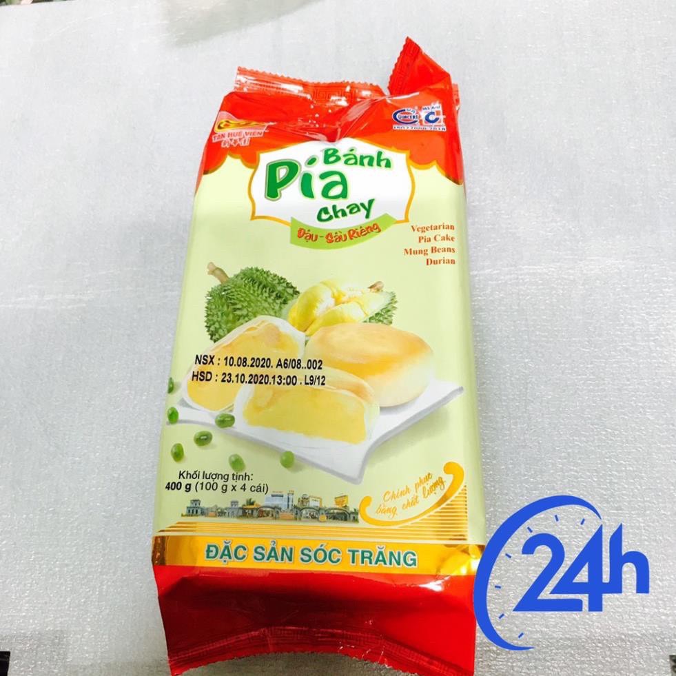 Bánh Pía Đậu Sầu Riêng Chay Tân Huê Viên 500g
