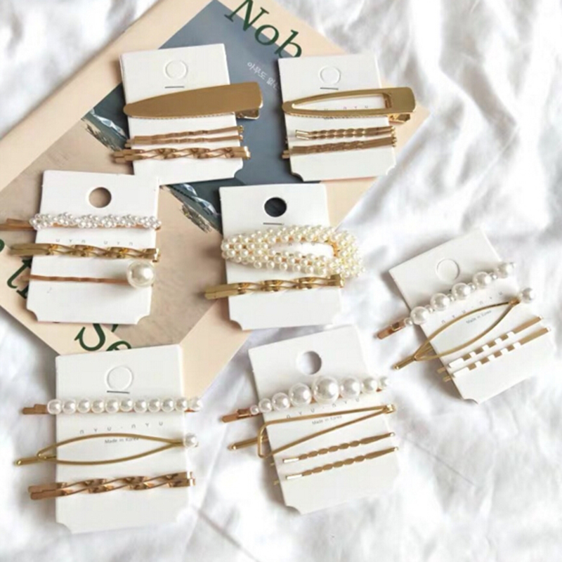 NEW Kẹp Tóc Ngọc Trai 8 Kiểu Thời Trang