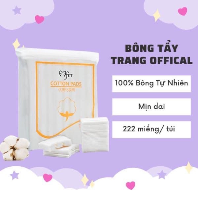 Bông tẩy trang 222 miếng/gói