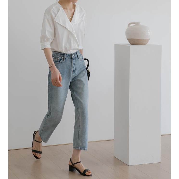 Áo Sơ Mi Tay Ngắn Dáng Rộng Phong Cách Pháp Cổ Điển Thời Trang Mùa Hè Cho Nữ