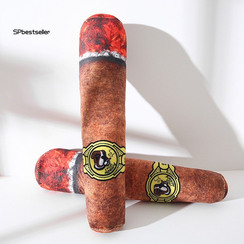 Đồ Chơi Nhai Cắn Mềm Hình Điếu Thuốc Lá Nhồi Bông Phát Ra Tiếng Ồn Đa Năng Cho Cún Cưng