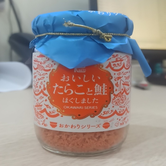 Ruốc cá hồi trộn trứng cá tuyết Okawari Nhật Bản 120g cho bé ăn dặm từ 6M [DATE T4/2023]