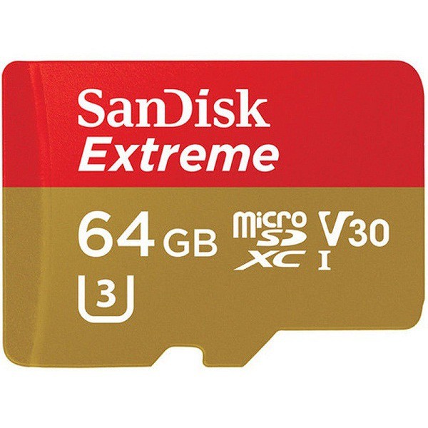 Thẻ Nhớ MicroSDXC SanDisk Extreme V30 U3 4K A2 64GB R160MB/s W60MB/s  - Kèm Adapter (Vàng) - Nhất Tín Computer