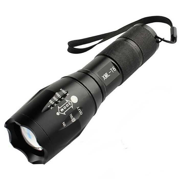 Đèn Pin 10W Siêu Sáng T6 Full Box - Kiểu Dáng Police Cực Ngầu
