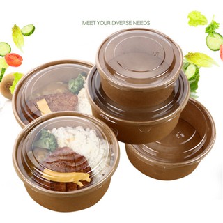 10 Bát tô giấy Kart màu nâu có nắp