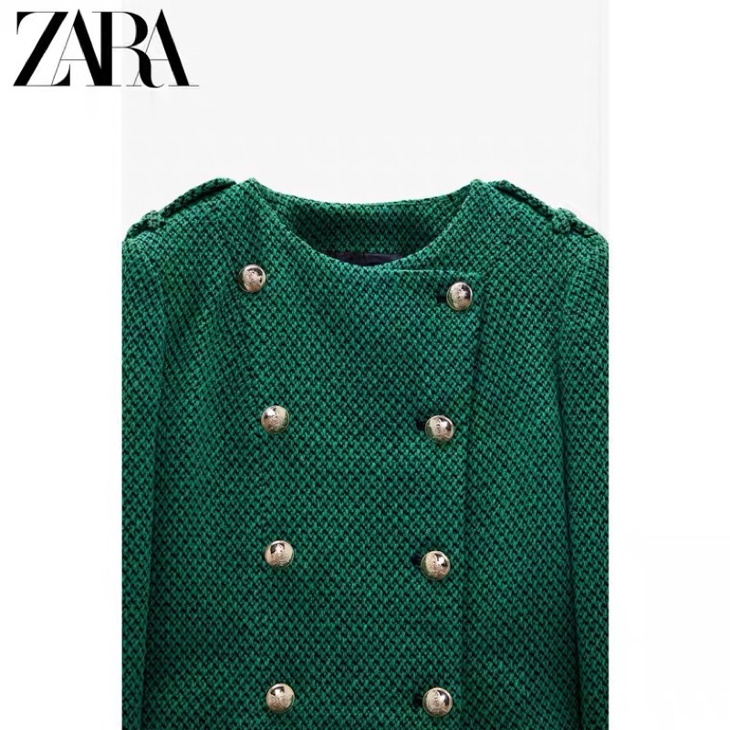 ÁO KHOÁC DẠ TWEED ZARA AUTHENTIC TUỒN STORE