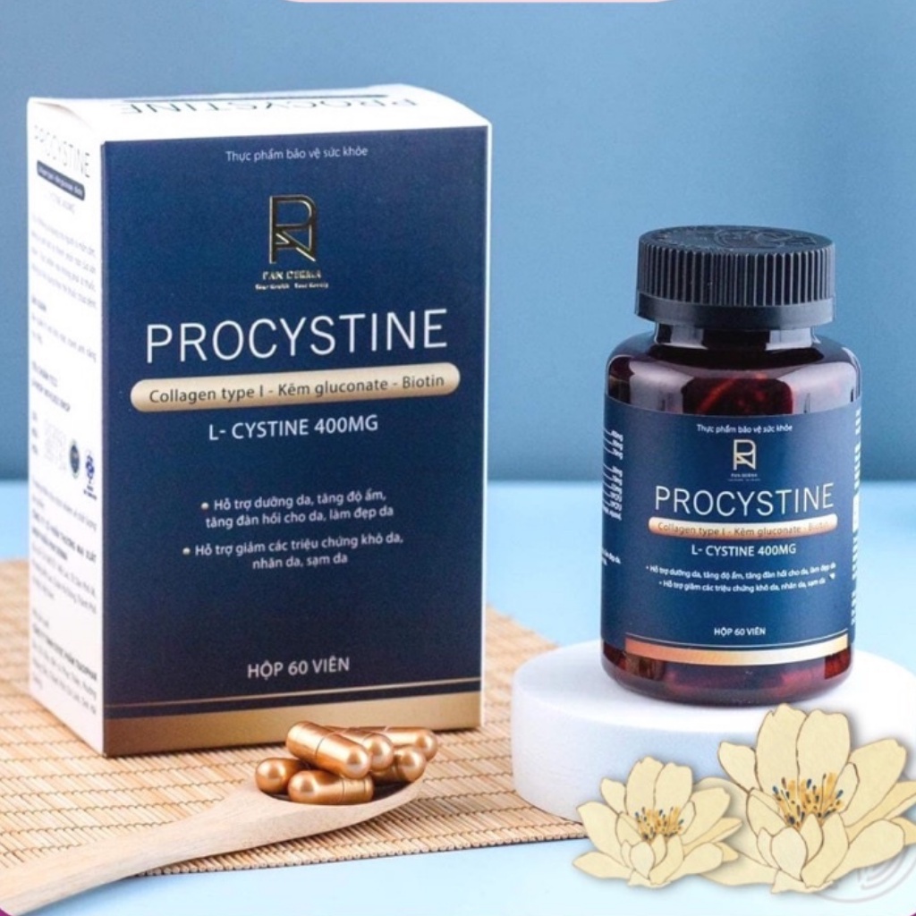 ✅[Chính Hãng] Viên uống giảm mụn trắng da Procystine 60 viên