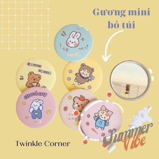 Gương mini bỏ túi một mặt hình gấu thỏ dễ thương - Twinkle Corner Accessories