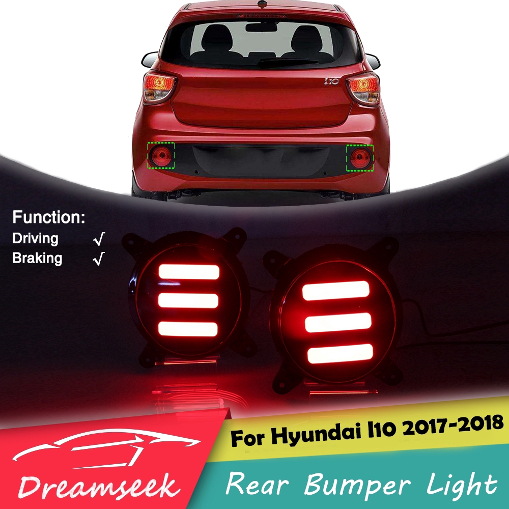 Đèn Led Tròn Gắn Đuôi Xe Hyundai Grand I10 I10X 2017 2018