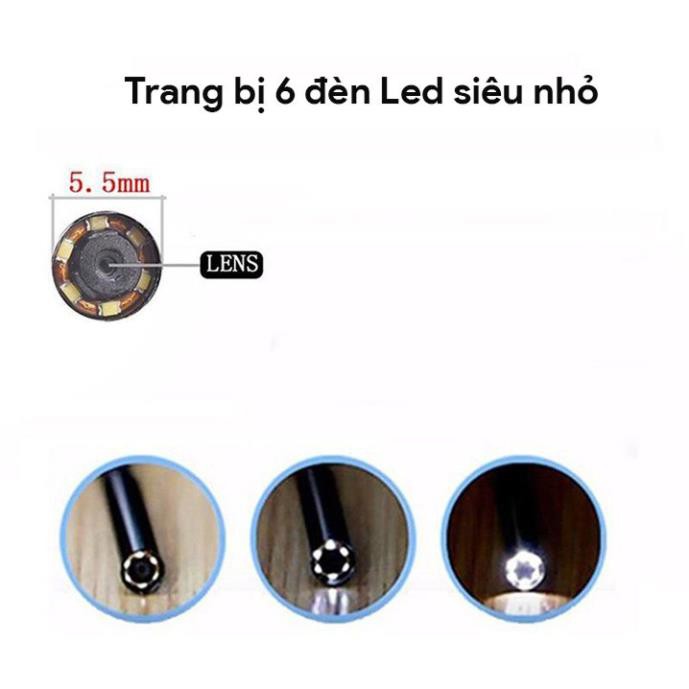 Dụng cụ lấy ráy tai bằng camera nội soi full HD kết nối với điện thoại