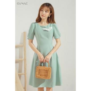 Đầm tay phồng đính hoa DA626 GUMAC