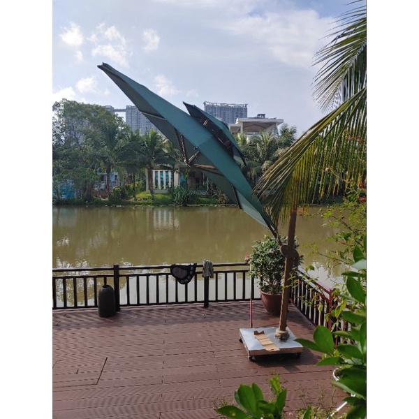 Ô lệch tâm Tròn 3M Khung hợp kim nhôm Nghiêng Mái +Xoay 360 độ cao cấp- Sản phẩm nhập khẩu 100% Tiêu chuẩn Châu ÂU