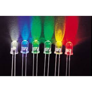 Combo 2 Đèn led phát sáng 7 màu siêu sáng phi 5 2 chân