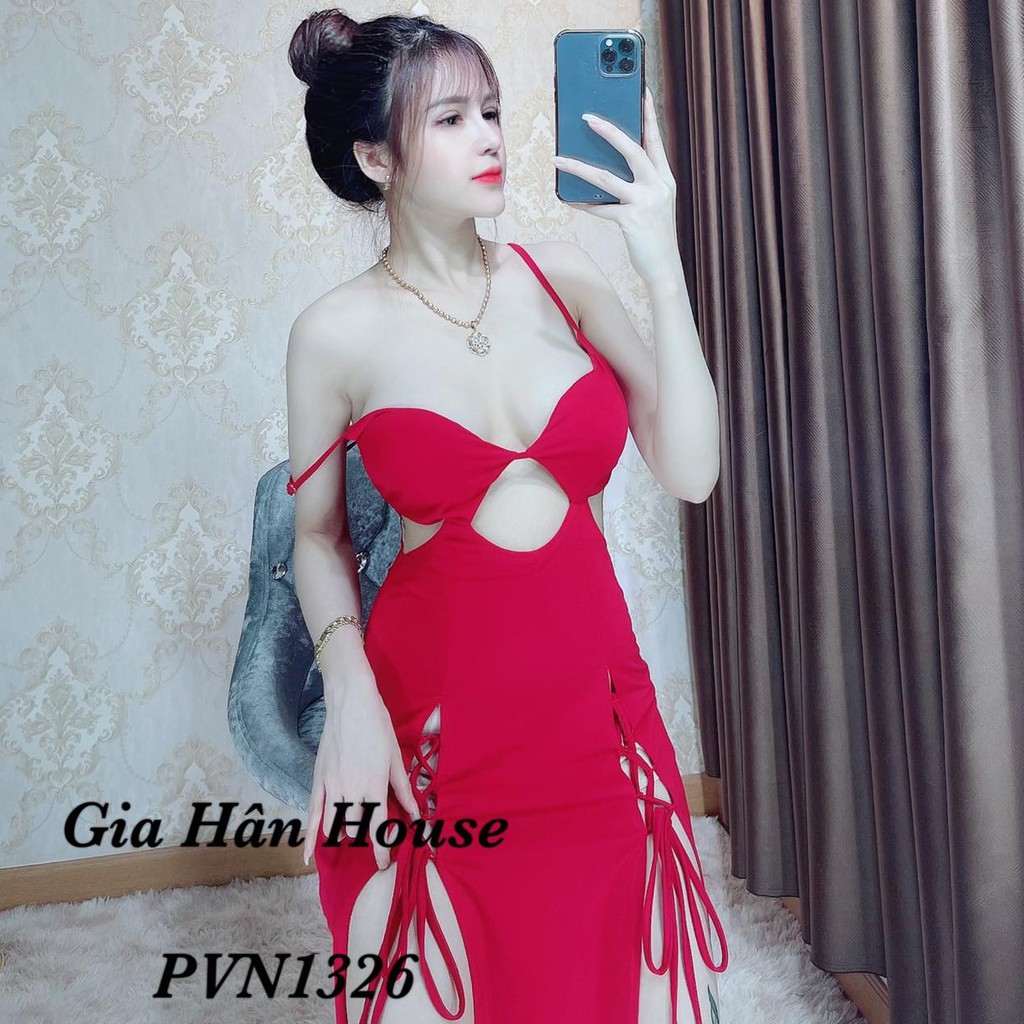 [Mã FATHANG5 giảm 10K đơn 50K] Đầm hở eo xẻ tà 2 bên | BigBuy360 - bigbuy360.vn