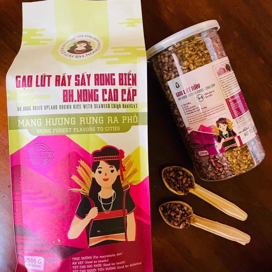 Gạo Lứt Rong Biển Ăn Vặt Giòn Rụm, Thanh Cơm Gạo Lứt Rong Biển Cô Gái Bhnong Keto Giảm Cân Lành Mạnh