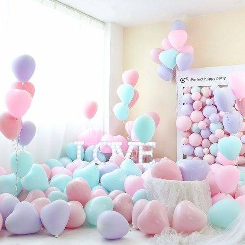 Set 5/ 20 bong bóng latex 10 inch 2.2g hình trái tim nhiều màu sắc tùy chọn dành cho trang trí tiệc cưới