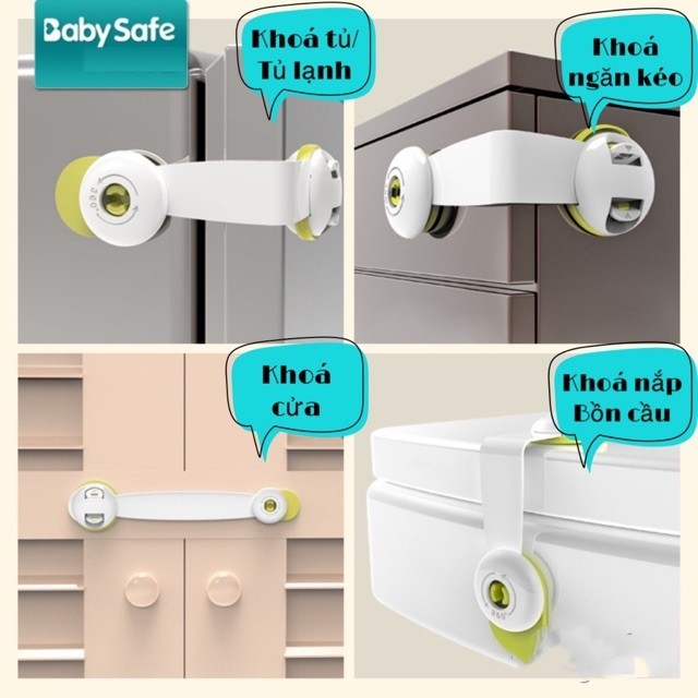Khóa Chốt Cài An Toàn Tủ Lạnh Ngăn Kéo Cho Bé