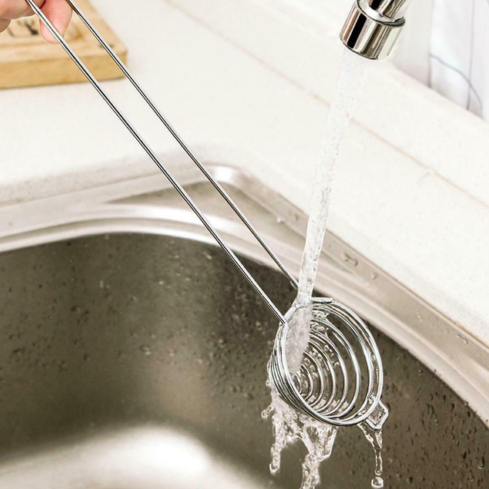 Dụng cụ tách lòng đỏ trứng bằng thép không gỉ có tay cầm dài dành cho nhà bếp