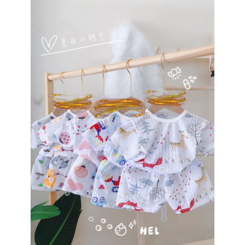 10 Bộ cotton giấy bé trai bé gái 8-16 kg