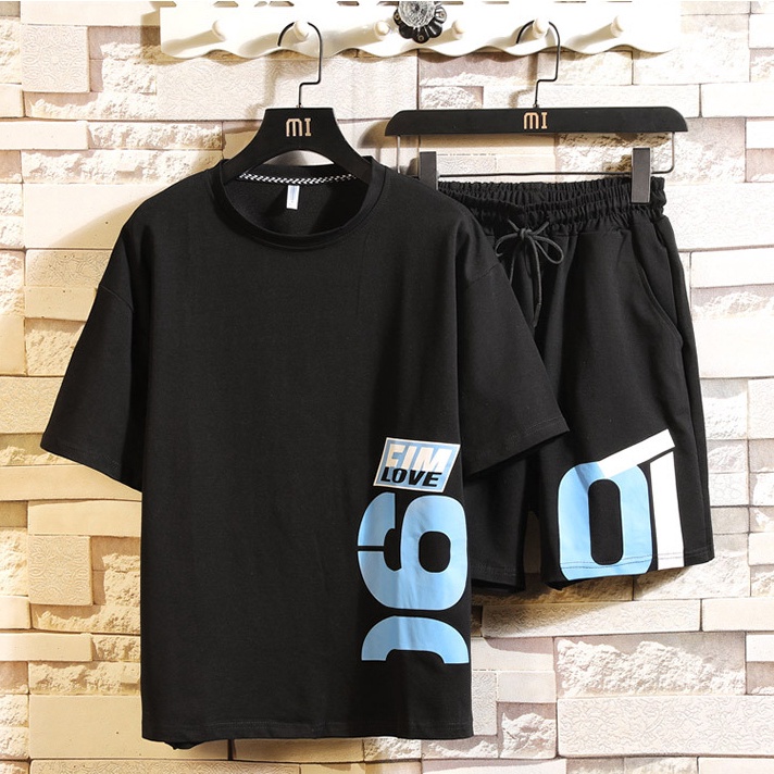 Bộ Quần Áo Nam Nữ Thể Thao Unisex Áo Thun Quần Short Họa Tiết Chữ FIM LOVE 9 Thời Trang Zenkonam MEN QA 154