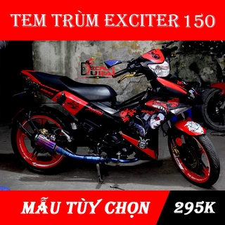 Tem Trùm Exciter 150 Samurai Đen Đỏ