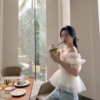 Áo babydoll voan lưới